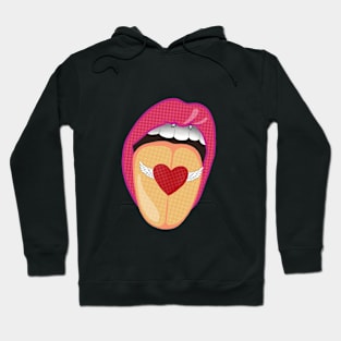 Heart with wings lips Hoodie